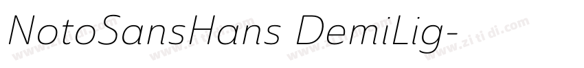 NotoSansHans DemiLig字体转换